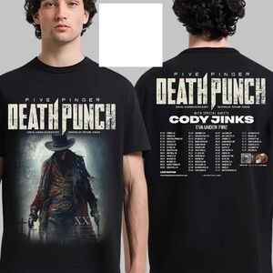 Five Finger Death Punch 20th Anniversary World Tour  Y Dates T-Shirt 2 Sided